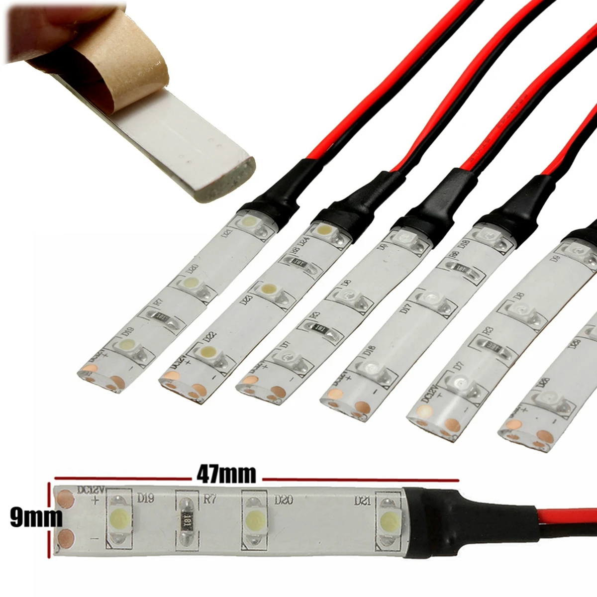 Светодиодная лента водонепроницаемая 3528 SMD IP65 12 В 3 светодиода|Декоративная