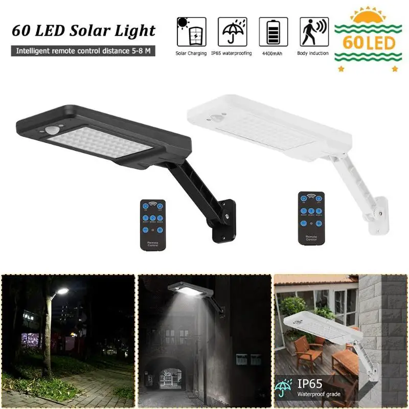 

Upgraded 60 LED Solar Light PIR Motion Sensor IP65 Outdoor Garden Wall Dimmable Lamp For Outdoor Garden Wall Street dropshiping