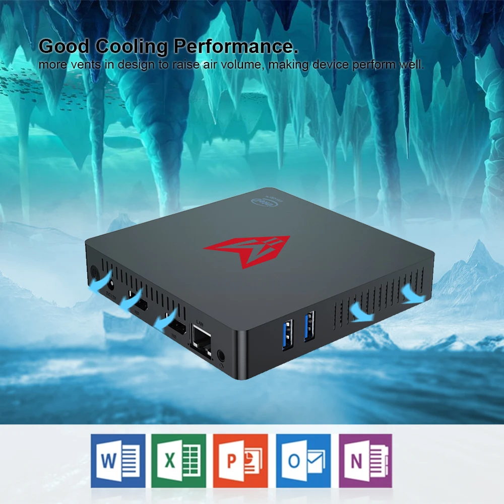 Мини ПК Beelink MII J4205 Win 10 LDDR4 8 ГБ 128 Гб ПЗУ BT 4 0 HD 1.4b 2 ГГц 5 Г wifi 1000 м медиа