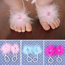 Новинка; Детские перьевые стразы; перламутровые туфли; кольцо для ног