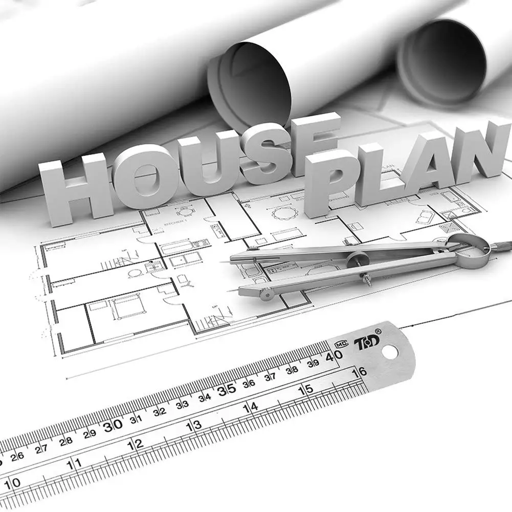 

Stainless Steel Ruler Straight Edge Metal Ruler Set For Engineering Office And School 16 inch(40 cm) + 12 inch(30cm) + 6 inch