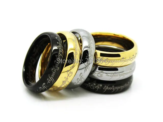 Высокое качество! Размер 5-13 золотое/черное/серебряное кольцо из карбида вольфрама+ цепочка из нержавеющей стали