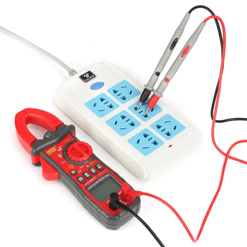 

Multimeters Handheld Dual Open Digital Clamp Multimeter AC DC Current Test Probes CapacitanceTemperature Measurement Auto Range