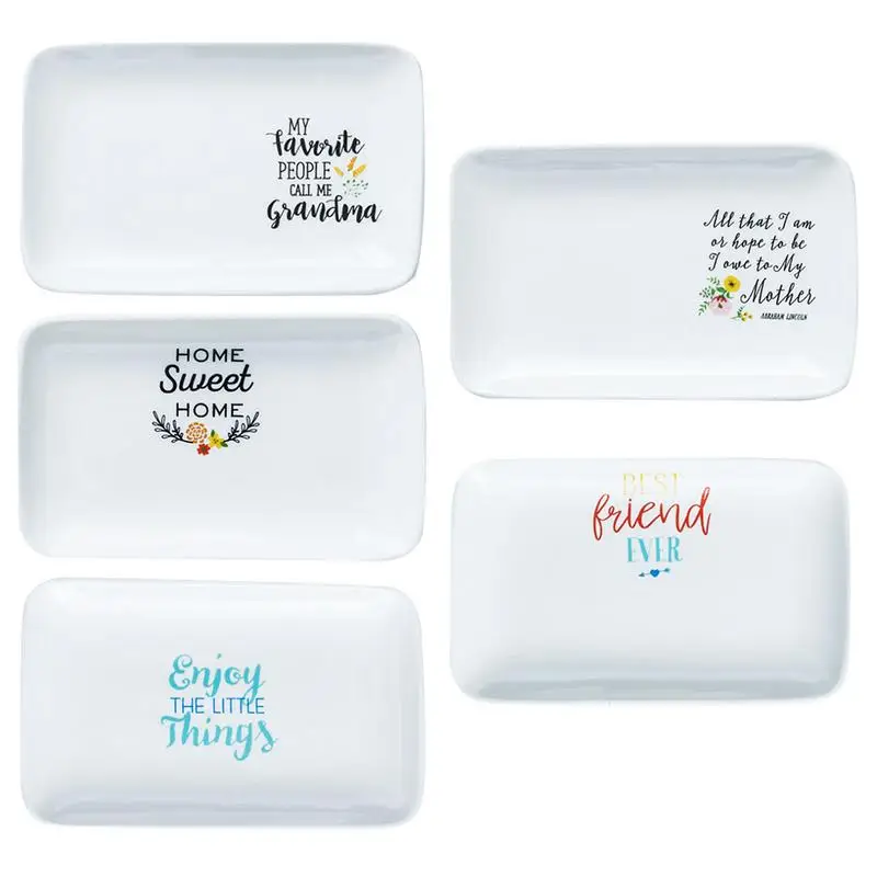 

Innovative Ceramic Plate Fruit Dessert Breakfast Plate Fashion Print Simple Sushi Organizer Home Kitchen Tableware