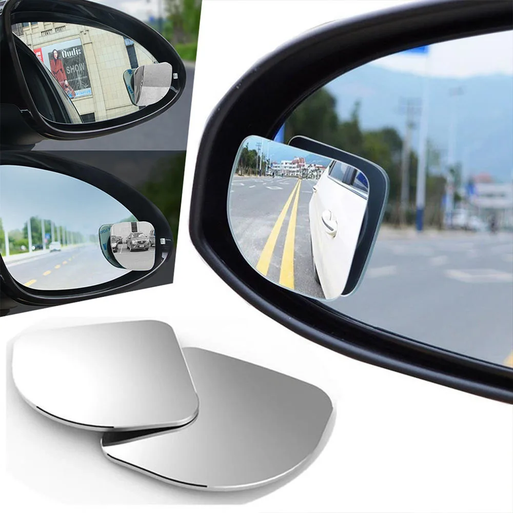 

2x Universal Car Wide Angle Convex Blind Spot Side View Rearview Mirror Rear View Mirror View Front Wheel Car Mirror