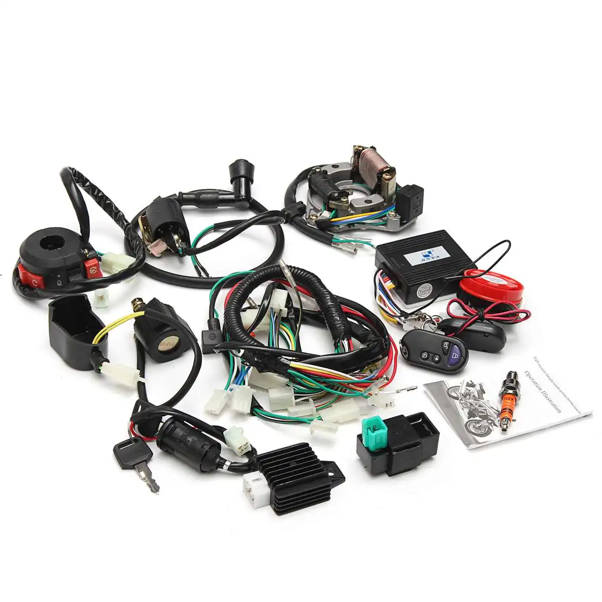 Новая система сигнализации полный Электрический жгут проводов CDI 0cc 70cc 110cc 125cc ATV