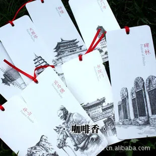 

1pcs[Coffeex] Original Bookmark Sketch Xi'an Chang'an Memorial Xi'an Memorial 8
