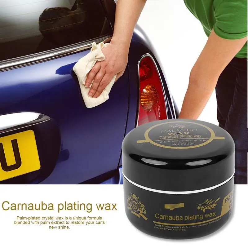 

Car Wax Crystal Plating Set Hard Glossy Carnauba Wax Paint Care Coating Tiny Scratch Repair Maintenance With Sponge And Towel