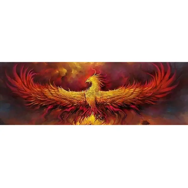 

30*80cm 5D Creative DIY Full Drill Diamond Painting Fire Bird Cross Stitch Embroidery Mosaic For Home Decoration 2019 New