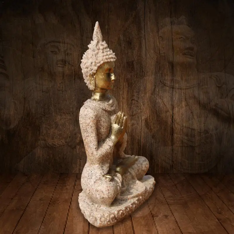 Estatua de Buda de piedra arenisca AUGKUN escultura de Buda de meditación escultura hecha a mano Estatua de Buda de piedra arenisca AUGKUN escultura de Buda de meditación escultura hecha a mano