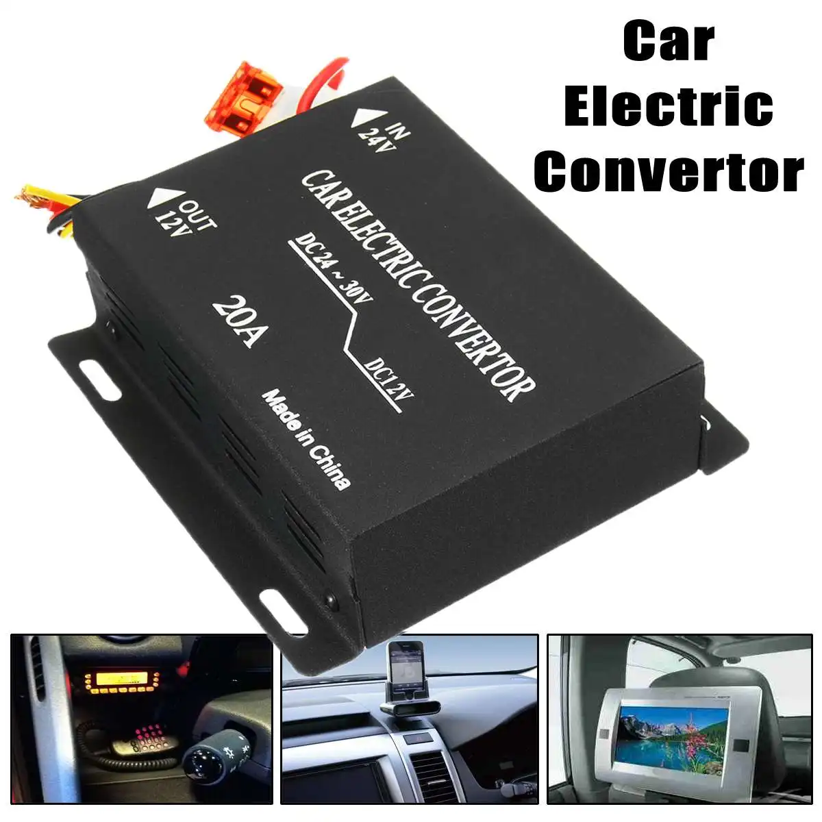 Buy 240W DC 24V To 12V 20A Car Electric Convertor