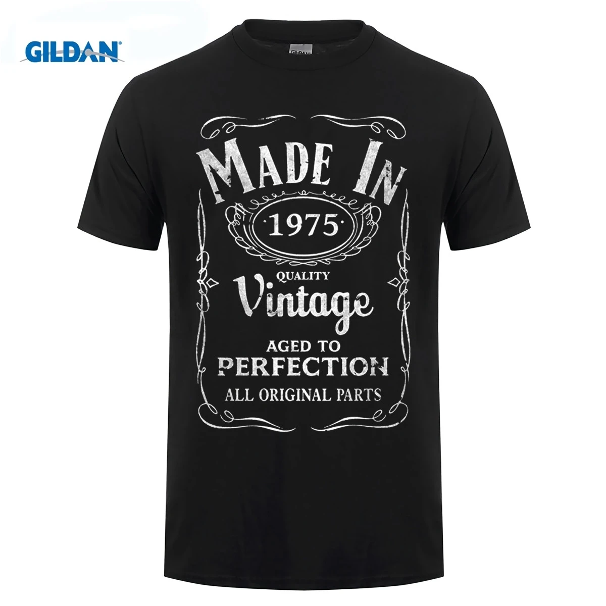 

GILDAN Summer Sleeves Cotton T Shirt Fashion Casual Short O-Neck Mens Made In 1975 Born 42Nd Year Birthday Age Present T-Shirts