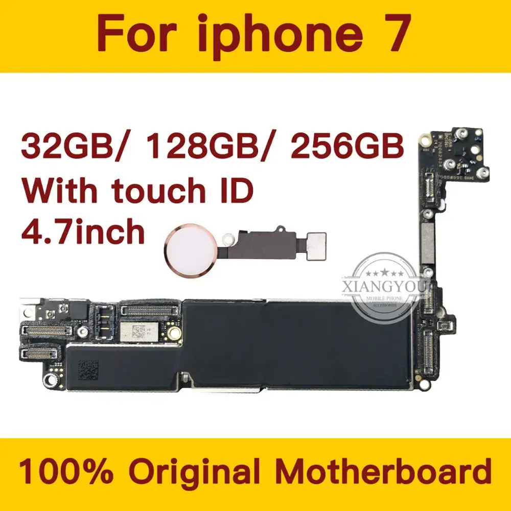 Материнская плата для iPhone 7 32 ГБ/128 ГБ/256 ГБ с Touch ID оригинальная разблокированная