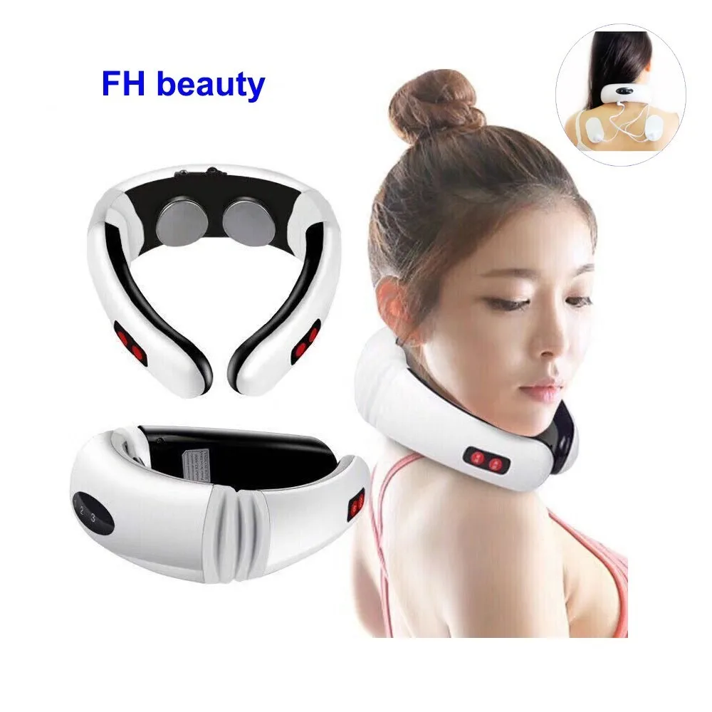 Electric Pulse Neck Massage Cervical Vertebra Impulse Massager Physiotherapeutic Acupuncture Magnetic Therapy Relief Pain Tool