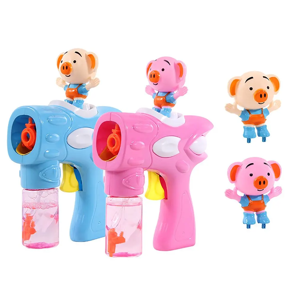 

Cartoon Kids Soap Water Bubble Gun Cartoon Pig Pattern Bubble Blower Machine Toy For Kids Children Water Gun Random Color