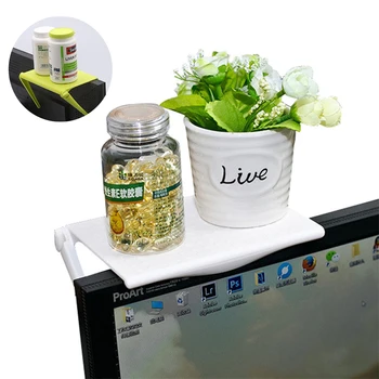 

Multifunction Computer Monitor Shelf Storage Rack Home Office Desktop Stand Organizer Plastic Folding Hanging Clip Organizer