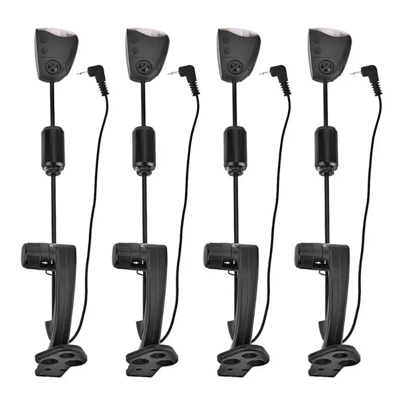 

4pcs Carp Fishing Bite Alarm Swingers Hangers LED Illuminated Bite Indicators with Carrying Case
