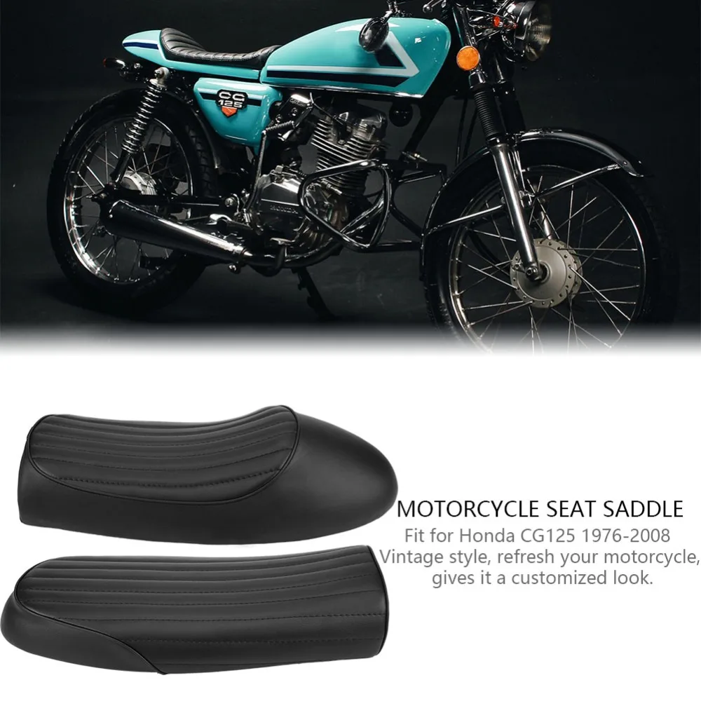 Motorcycle Seat Saddle Universal For Honda CG125 1976-2008 Motorcycle Seat Saddle Retro Cafe Racer Seat Cover Cushion Flat/Hump