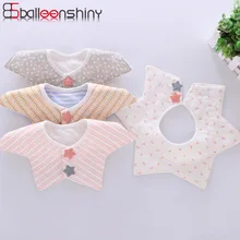 BalleenShiny детские нагрудники для девочек и мальчиков хлопок детские вещи водонепроницаемый детский шарф двойной оснастки мука воротник заусенцы Детские аксессуары нагрудники