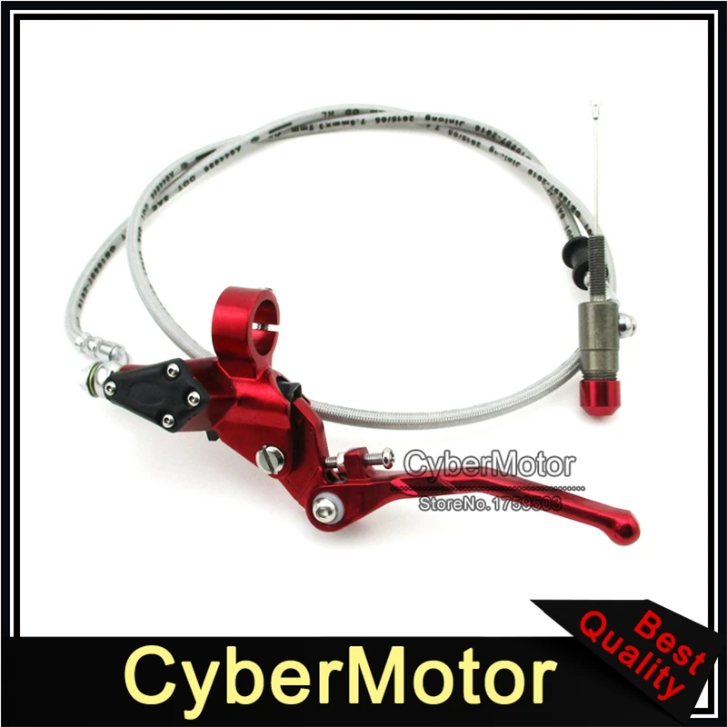 Red 900mm Hydraulic Handle Clutch Lever Master Cylinder For Pit Dirt Motor Bike Motorcycle Motocross XR CRF CR KLX