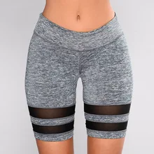 Женские короткие штаны для йоги S-l, однотонные леггинсы с высокой талией для фитнеса, спортивные серые шорты для женщин, обтягивающие колготки для спортзала, шорты для тренировок