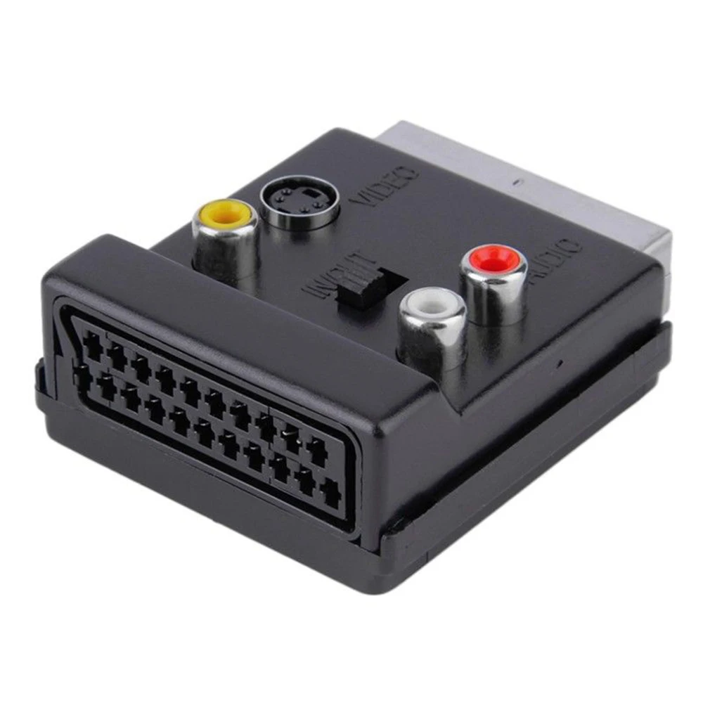 

Scart RGB Male to Female S-Video 3-RCA Audio AV TV Connector Adapter Converter
