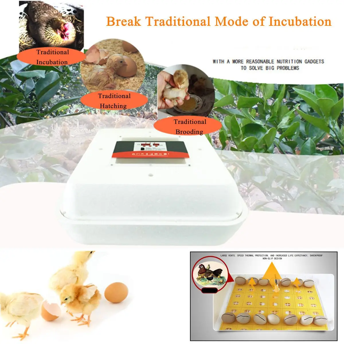 Automatic Egg Hatcher Machine 55 Eggs Incubator Fully LED Turner Chicken Duck Digital Display Smart Sensitive US/EU Plug Automatic Egg Hatcher Machine 55 Eggs Incubator Fully LED Turner Chicken Duck Digital Display Smart Sensitive US/EU Plug