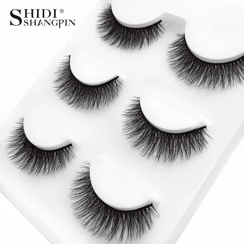 

3 Pairs Lashes False Eyelashes Natural Multipack High Quality Handmade Eyelashes Winged Upper Lashes Fashion Lash
