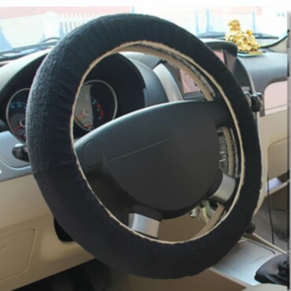 

3Pcs Car Styling Steering Wheel Hand Brake Change Lever Winter Wool Soft Auto Accessories Cover Interior Case Plush Decoration