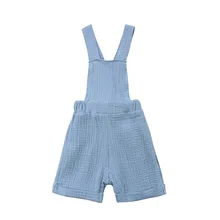 Одежда для малышей нагрудник для мальчиков и девочек; брюки; комбинезон; детский комбинезон, костюм ремень с низким вырезом на спине летнее хлопковое Модный комбинезон, широкие штаны, комплект со штанами, для От 0 до 4 лет