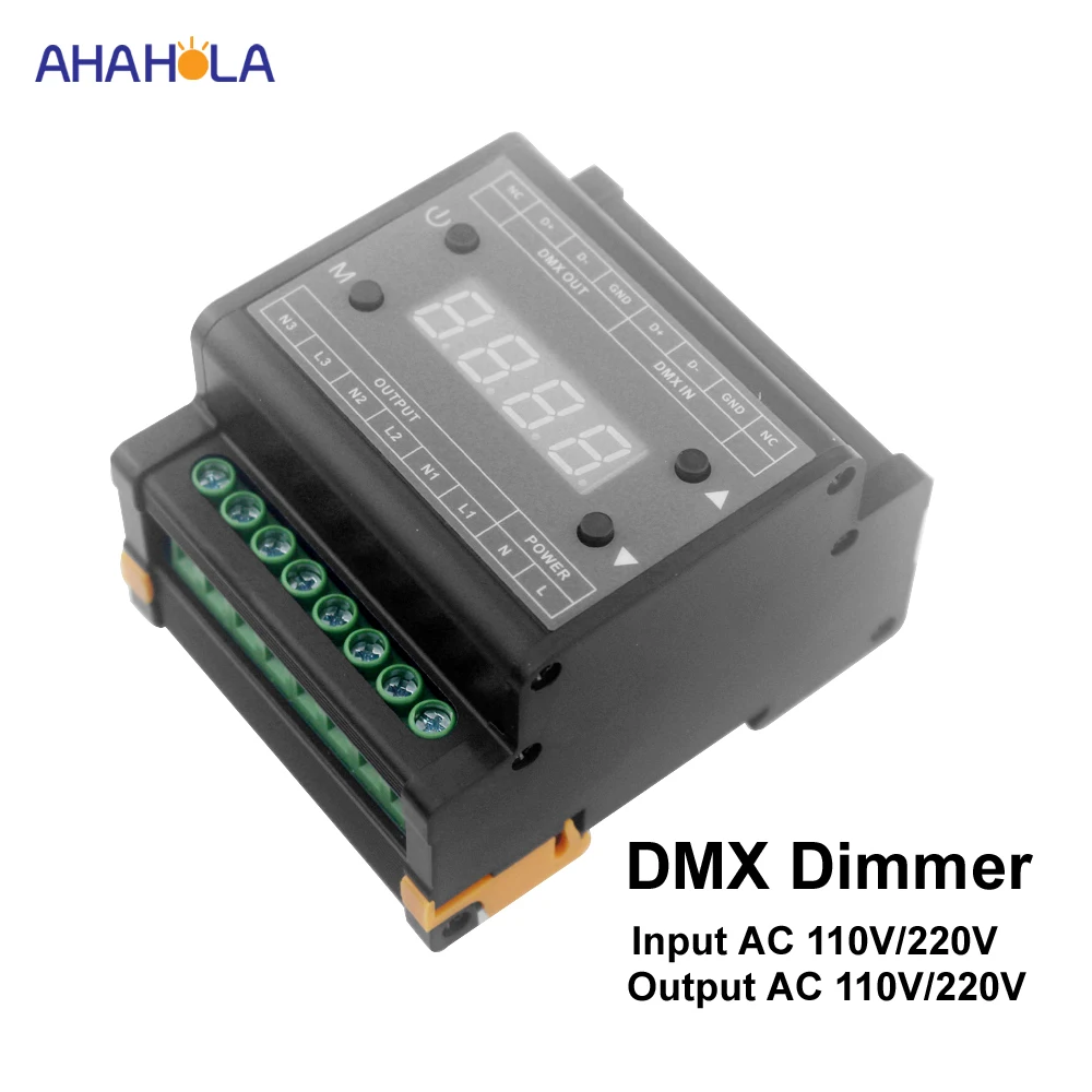 Dmx светодиодный диммер 220 в 110 В выход 3 канала переключатель Triac для светодиодной