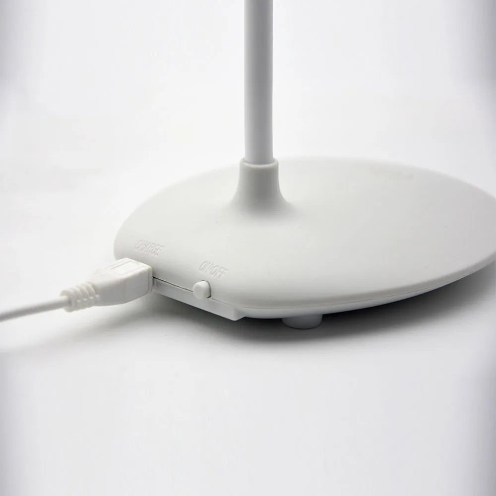 CLAITE USB Перезаряжаемый Светодиодный настольный светильник, регулируемый светильник для чтения, сенсорный выключатель, настольная лампа 5 в 3 Вт, Светодиодный настольный светильник, ночник
