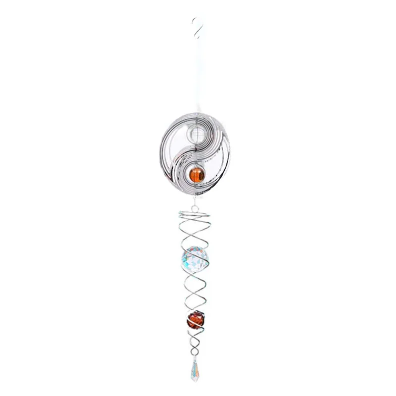 

Wind Chimes Spinner Spiral Rotating Crystal Ball Windchime Church Yard Decor