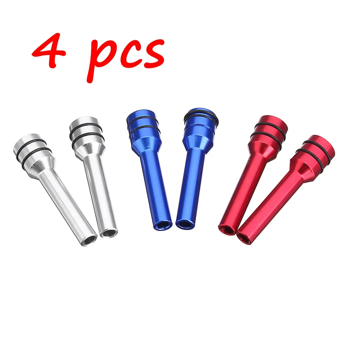 سبائك الألومنيوم 2/4 Pcs العالمي سيارة شاحنة الداخلية الباب قفل مقبض سحب دبابيس الأحمر/الأزرق/الفضة سيارة قفل أمان للأبواب دبابيس
