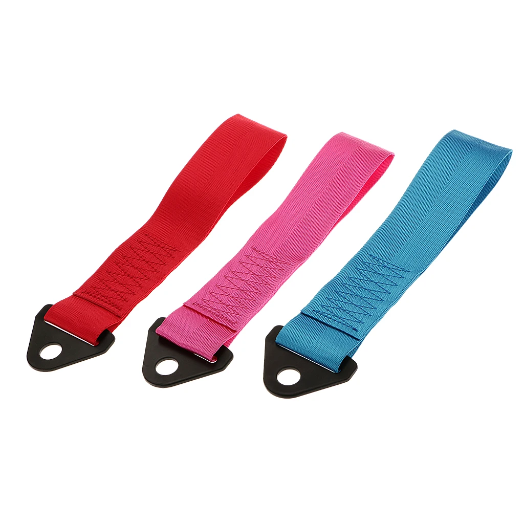 

Universal Car Auto Trailer Tow Strap Short Loop Set Kit With Bumper Hook Red