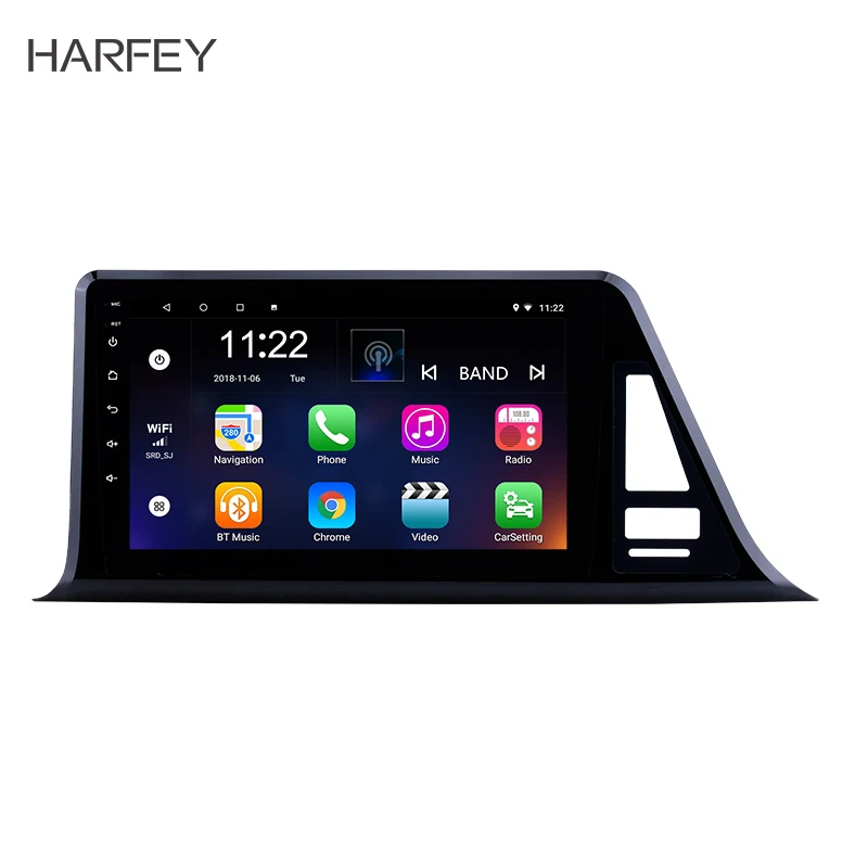 

Harfey 9"Android 8.1 GPS Navigation Radio For 2016-2018 Toyota C-HR LHD Bluetooth 3G Wifi Digital TV car multimedia player