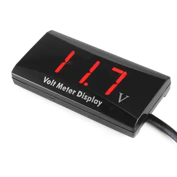 

dc 12v Car Motorcycle Voltmeter Digital red Display Waterproof Voltage Monitor