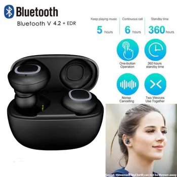 

Wireless Earbud TWS Mini True Bluetooth 4.2 Stereo Earphone Bass In-Ear Headset