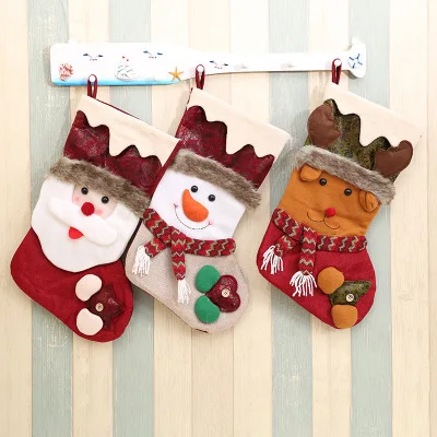 

Santa Snowman Pendant Christmas Ornaments New Year Socks Christmas Decorations for Home Merry Christmas Tree Decorations Navidad
