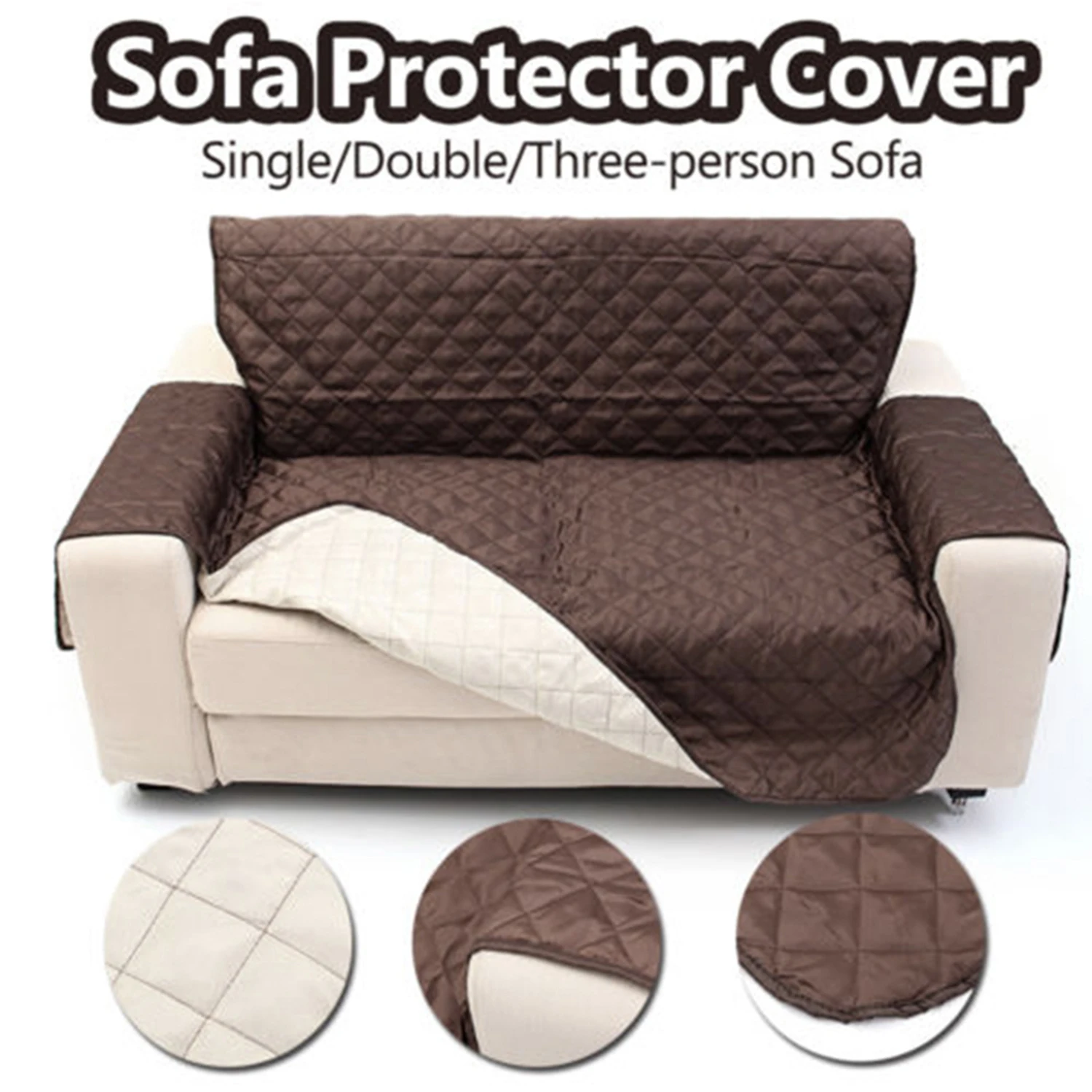 Waterproof 1 3 Person Couch Seat Sofa Armrest Cover