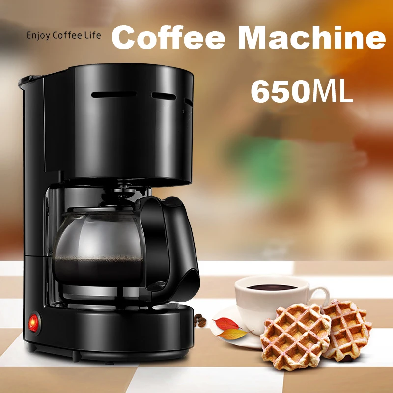 

600W 650ml Automatic Coffee Machine Electric Drip Coffee Makers Kitchen Household Keep Thermal High-density Filter Drip Machine