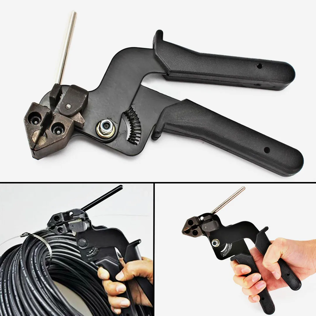 NEW Steel Metal High Cable Tie Fasten Pliers Gun Crimper Tensioner Cutter Tools