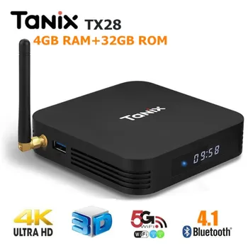 

Tanix TX28 Smart TV Box Andriod 7.1 RK3328 4GB RAM 32GB ROM 2.4G/5G WiFi Bluetooth 4.1 100Mbps Smart Set Top Box