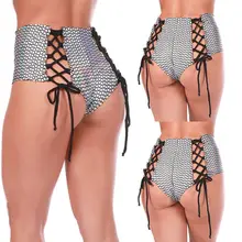Hirigin Sexy High Waist Women Swimming Shorts Plus Size Swimwear New Fasten Bandage Bikini Bottom Swiming Trunks Pants Hot