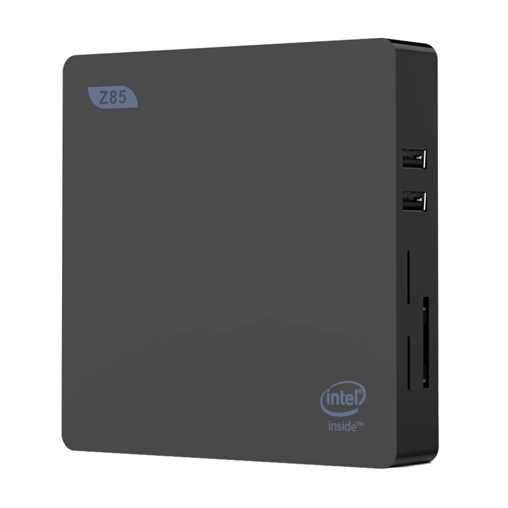 Оригинальный Z85 мини 2G 64G Смарт ТВ коробка ПК Intel Atom x5 Z8350 четырехъядерный 2 4G 5 8G BT4.0