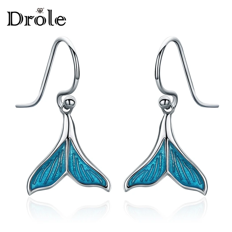 

Drole 925 sterling silver eye-catching charm blue dancing fairy features jewelry cute wind wild light female earrings