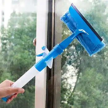 

Spray Type Cleaning Brush Glass Wiper Window Cleaner Easy To Use Telescopic Handle Cleaning Washing Brush