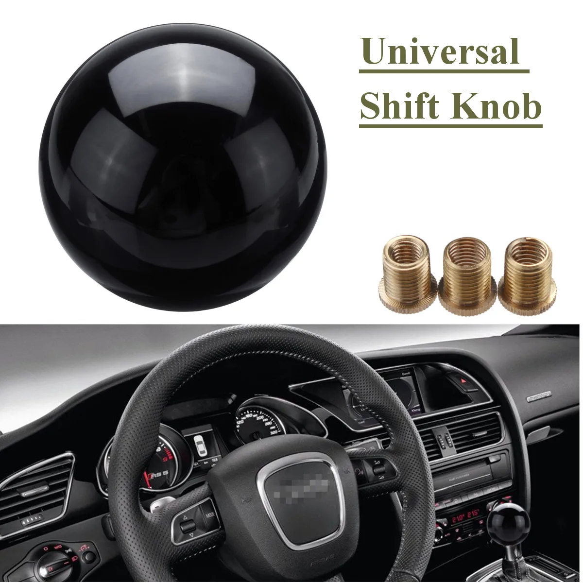 Buy Universal Black Round Ball Car Gear Shift Knob