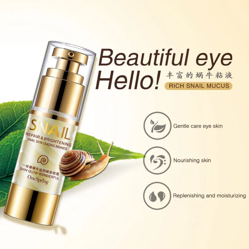 35ml OneSpring Eye Cream Gold Snail Essence Bag Removal Dark Circle Repair Anti Puffiness Aging Wrinkle Care| |