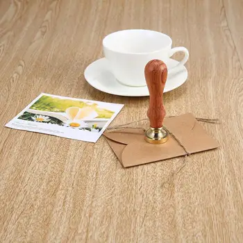 

Seal Retro Metal Bee Sealed Stamp Envelope Postcard Gift Seal Removable Copper Sealed Redwood Handle